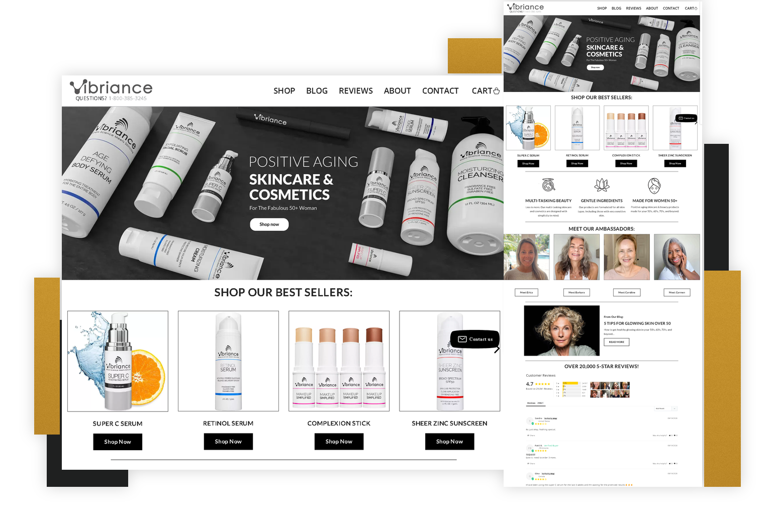 Vibriance Skincare Ecommerce Experience