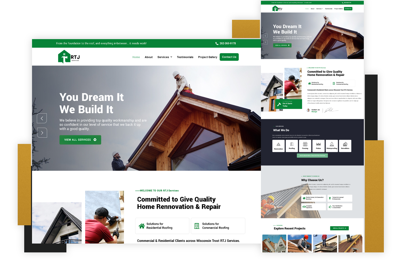 RTJ Services Home Renovation Website