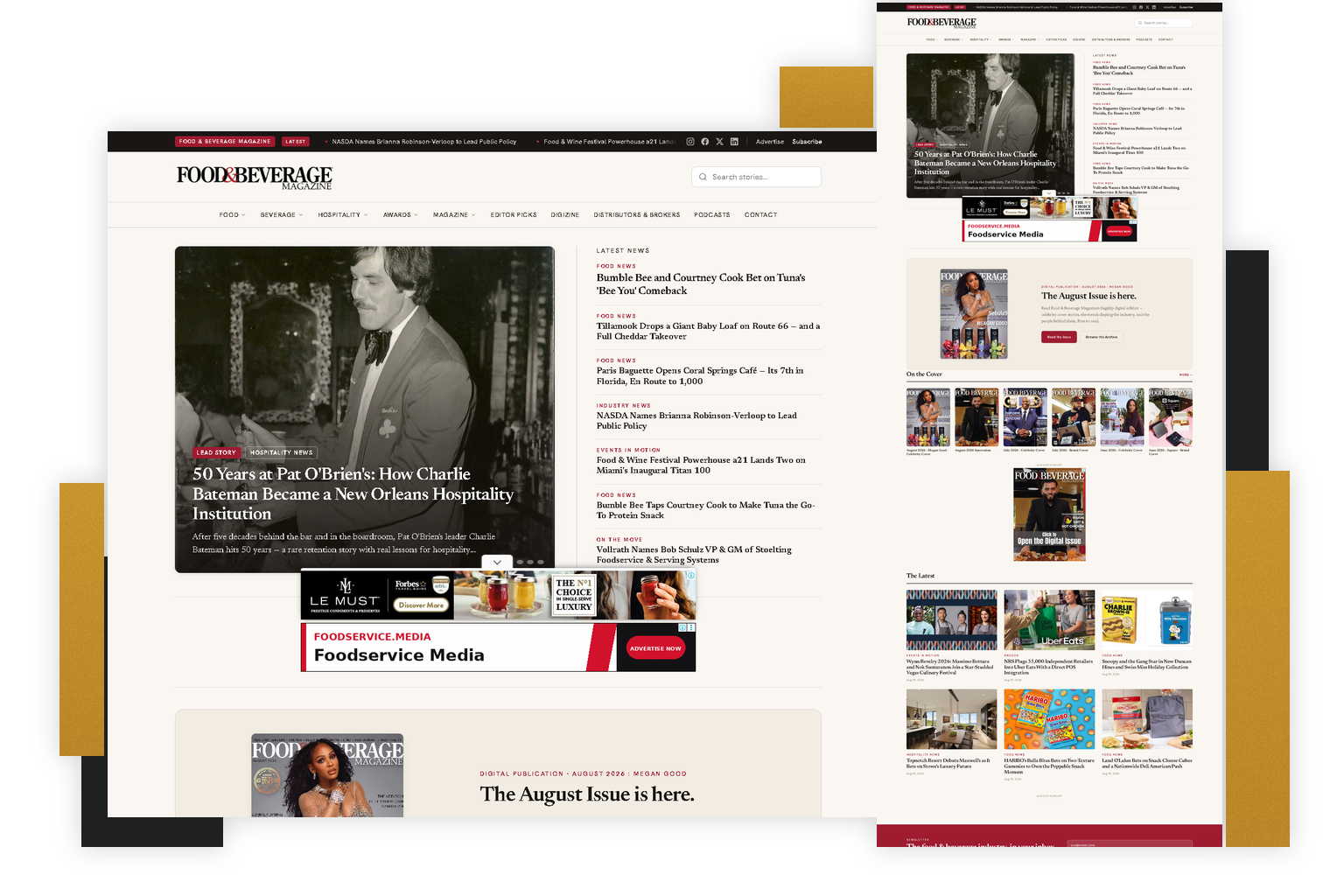 Food & Beverage Magazine Publishing Platform