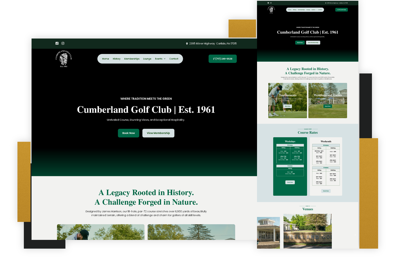 Cumberland Golf Club Digital Experience