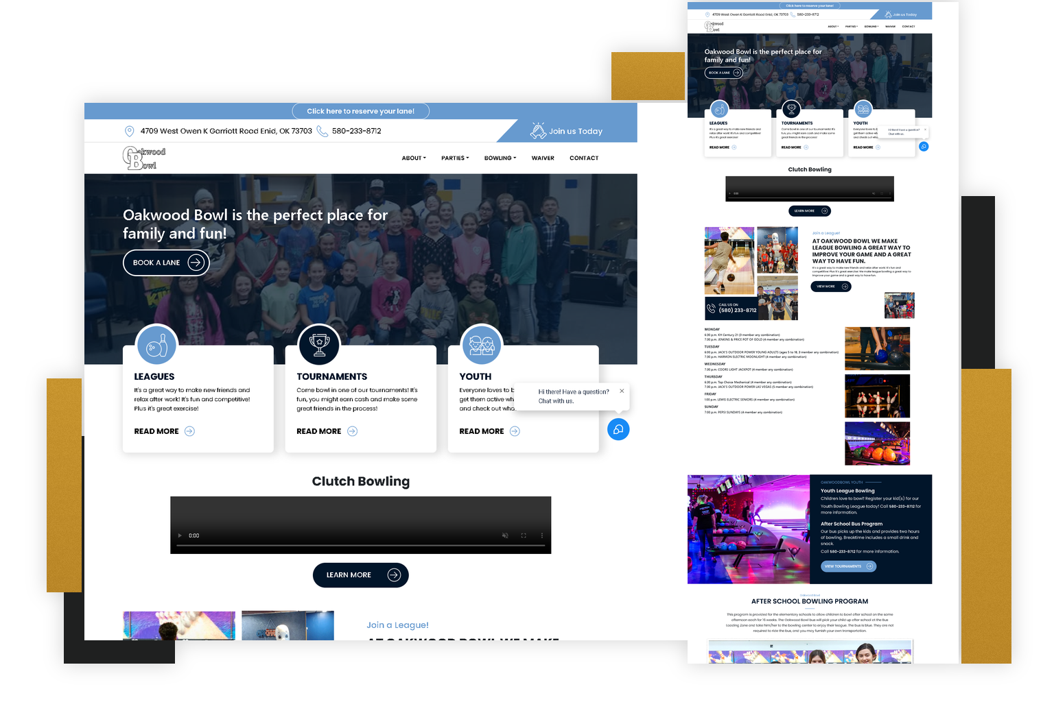 Oakwood Bowl Entertainment Website