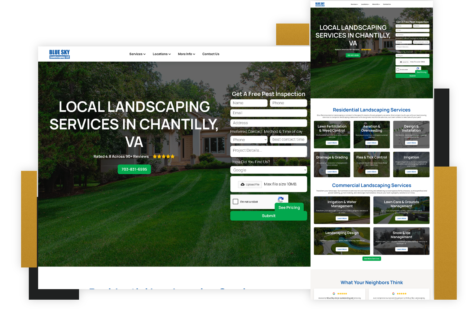 Blue Sky Landscaping Service Platform